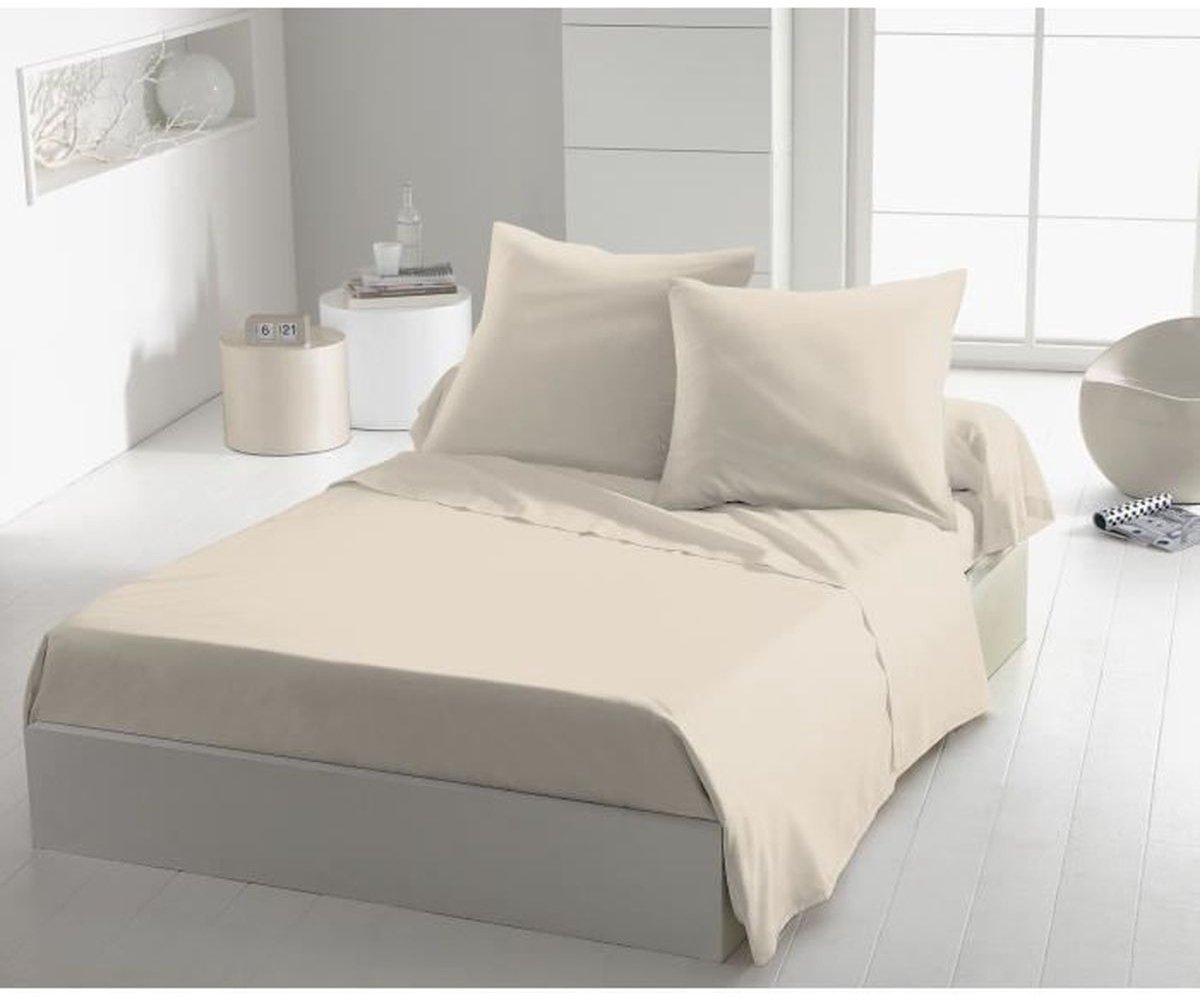 Laken - HOME LINGE PASSION - HP72097 - 82 g microvezel - 240 x 300 cm - Ivoorbeige