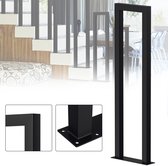 QUEST Leuning, PVC, 40 x 8, kunststof trapleuning, profiel voor trapleuningen, rubber, zwart-crème