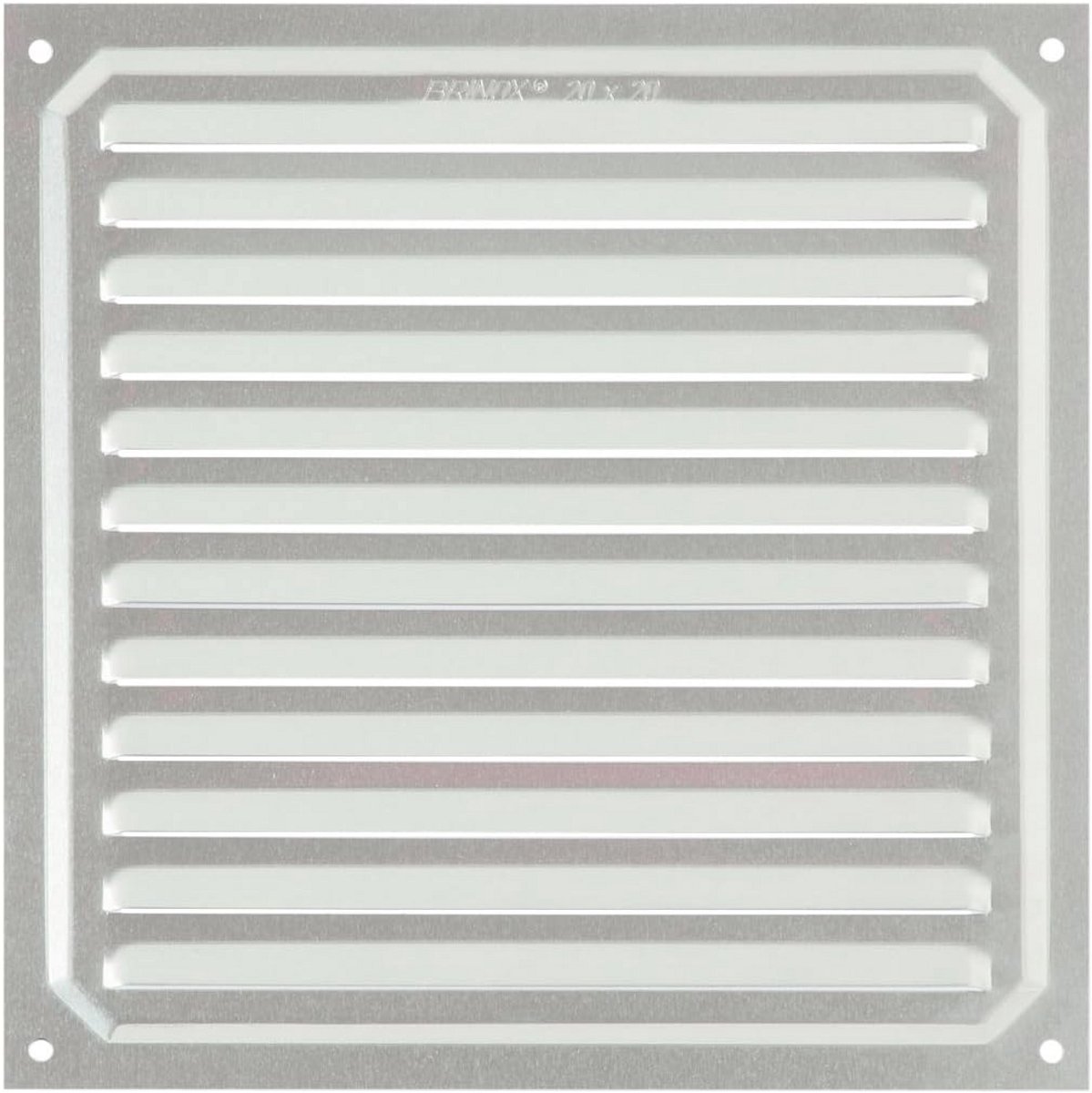 Ventilatierooster Aluminium Zilver 20x20 cm Inclusief Montage