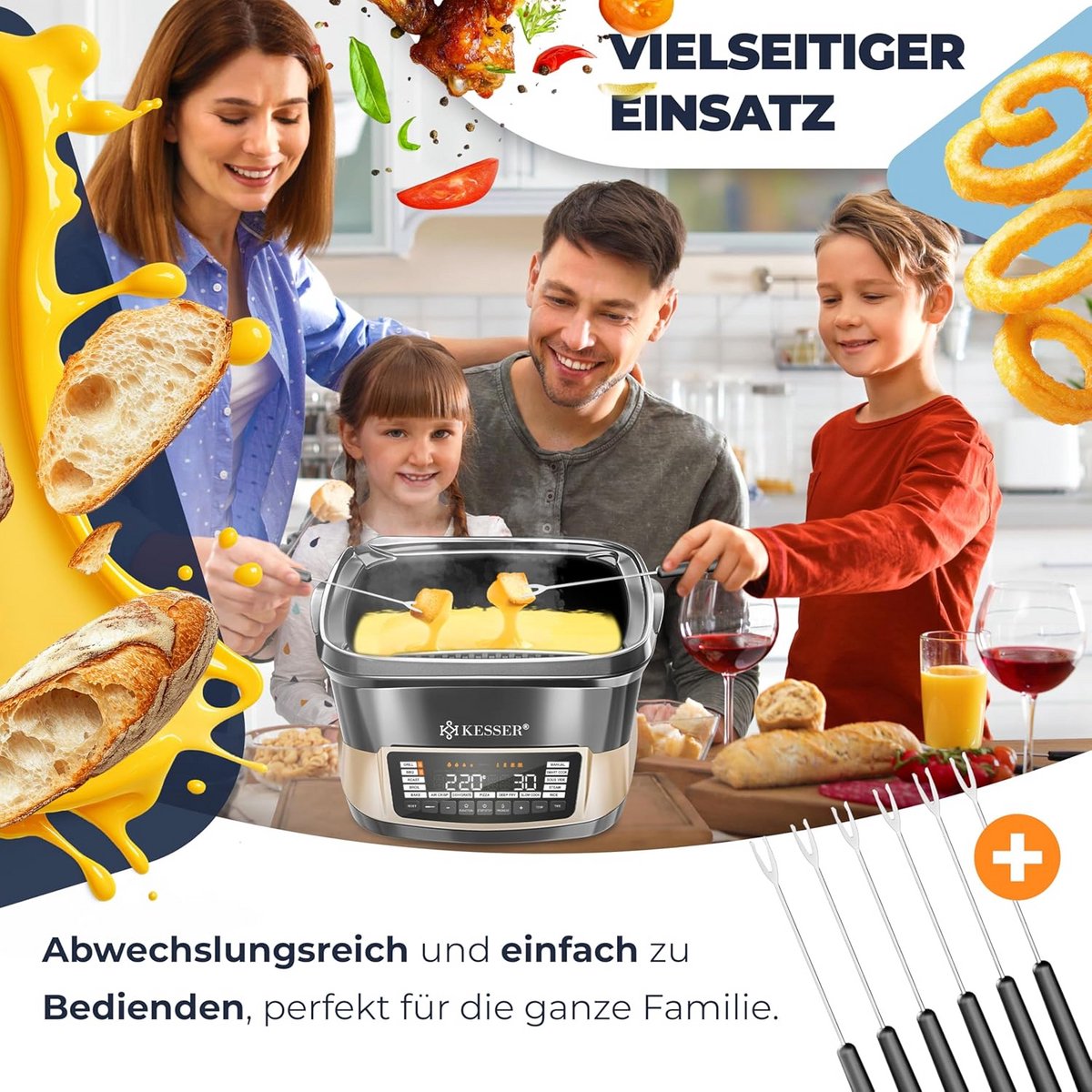 Multifunctionele 8L Slowcooker met 16 Kookprogramma's - afbeelding 3