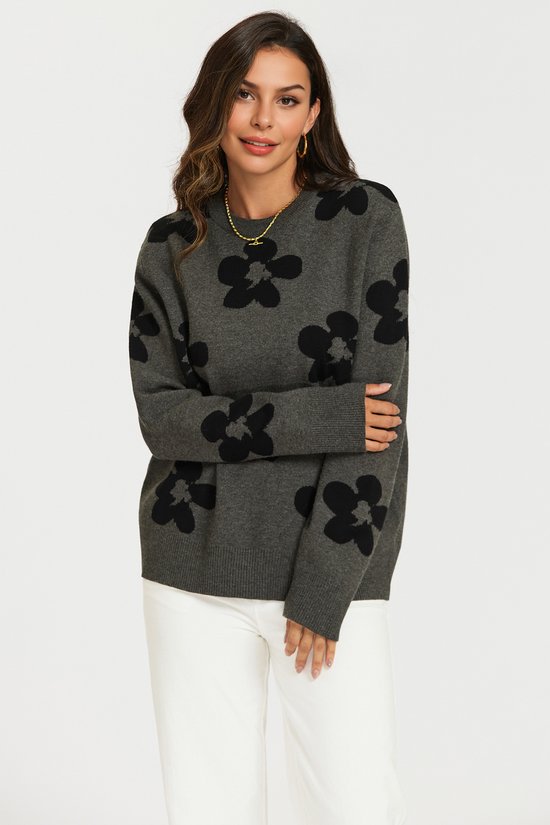 PrinStory Vesten Voor Dames Uk Kabelgebreid Lange Mouw Knopopen Voorkant Gebreid Damesvest Elegant Bovenkleding, Grijs, M