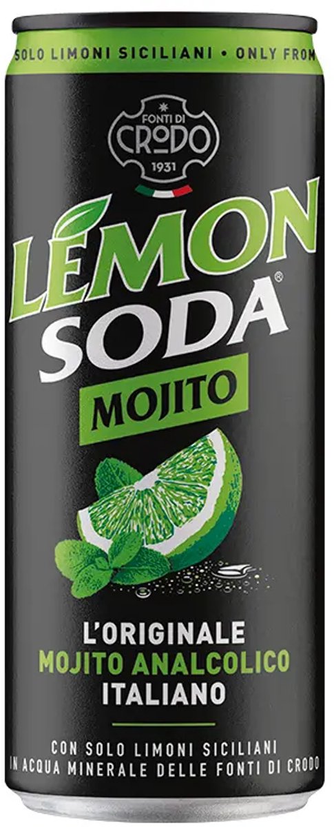 LemonSoda MOJITO L'ORIGINALE 33cl - Lemon Soda - Frisdrank - 24 stuks x 33cl