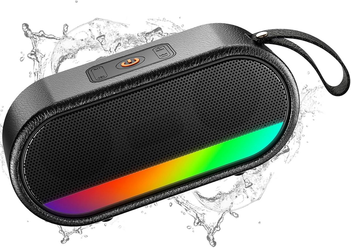 Draagbare Bluetooth Speaker met Sfeervolle Verlichting en Krachtig Geluid