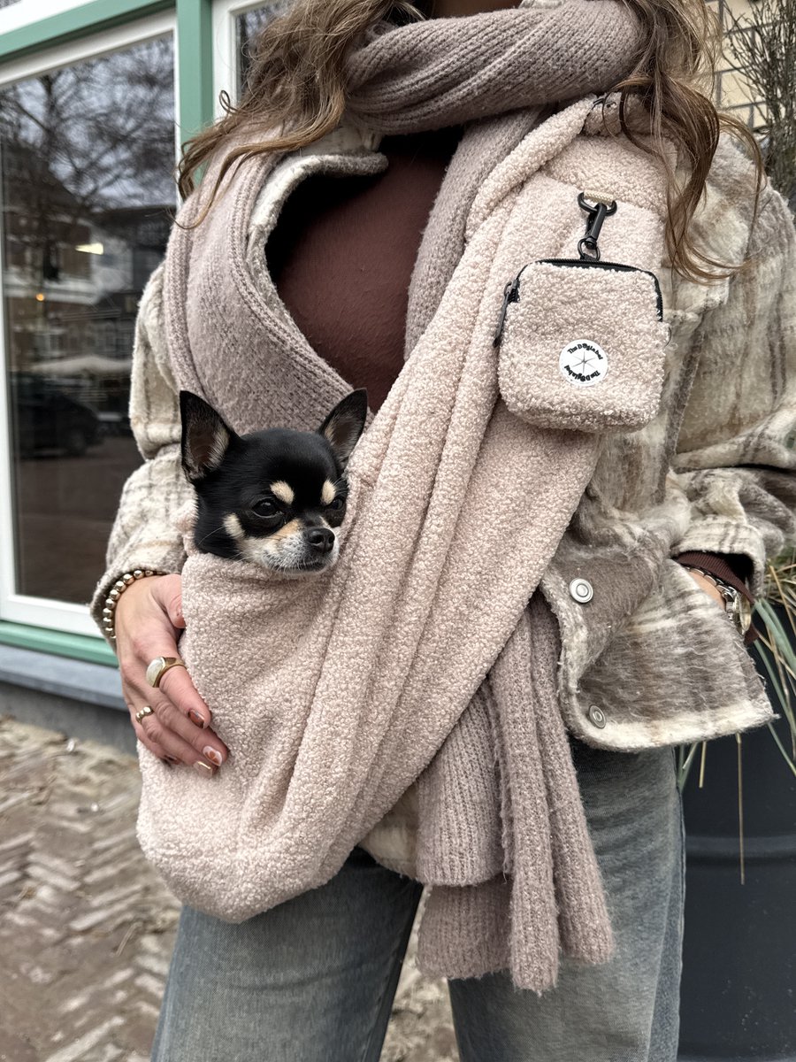 The Dog Label - Hondendraagtas - hondentas - draagtas hond - draagzak - kleine honden - hondendraagzak- pups - oude hondjes - honden reistas- teddy - beige