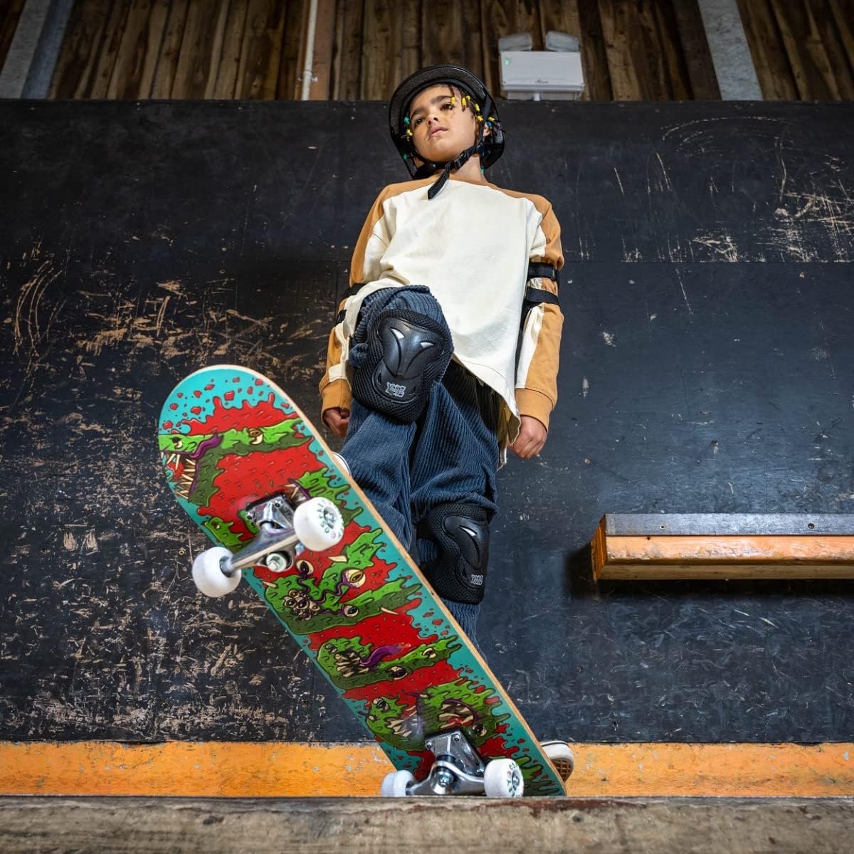 Compleet Skateboard voor Kinderen en Beginners Dubbel Kick Concave Deck 70×20 cm Zilver
