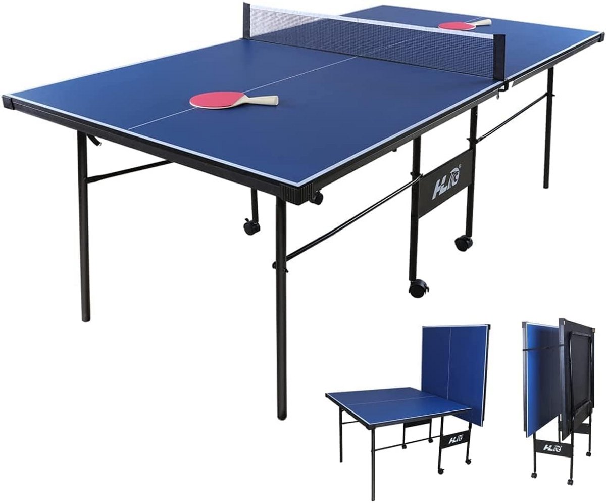 Opvouwbare Tafeltennistafel met Stevige Stalen Poten en Draagtas - 206x114 cm