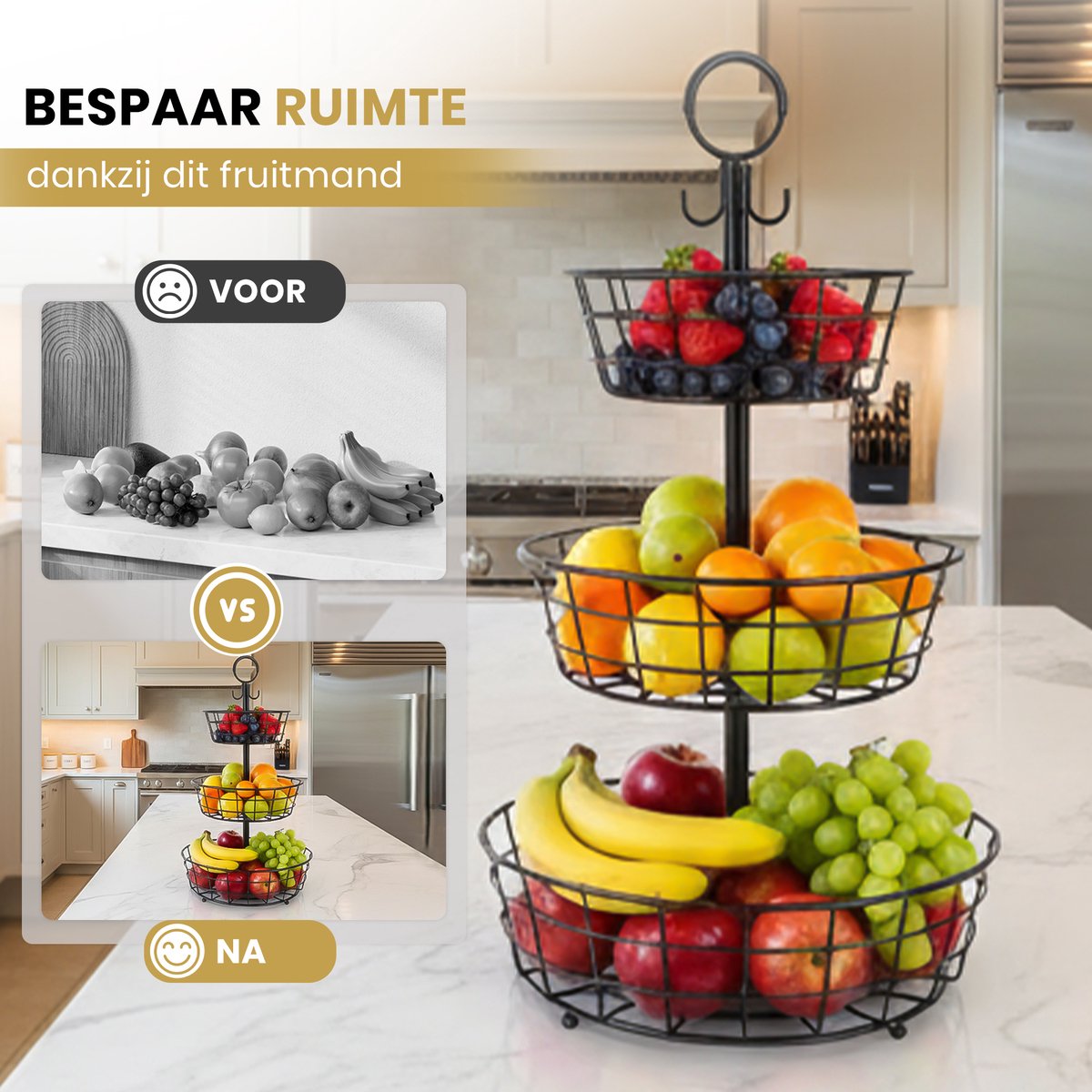 Relaxdays fruitschaal etagère, 3 laags, metaal, HxBxD: 34 x 49 x 31,5 cm, lotusblad-design, fruitmand voor gebak, zwart Relaxdays fruitschaal etagère, 3 laags, metaal, HxBxD: 34 x 49 x 31,5 cm, lotusblad-design, fruitmand voor gebak, zwart