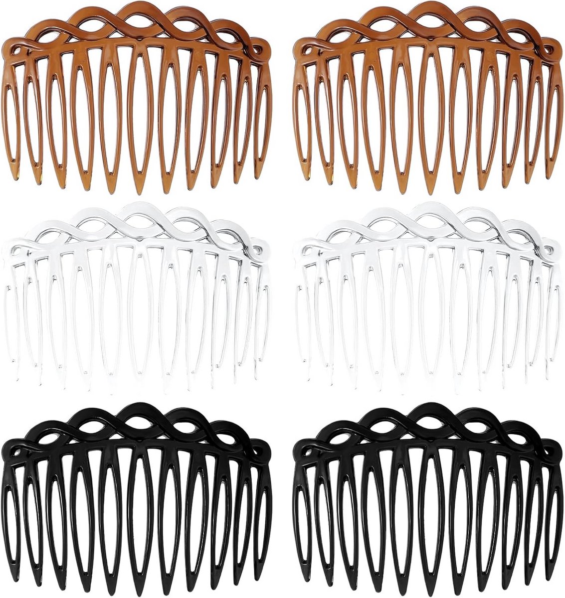 6 Stuks Franse Haar Zijkammen voor Vrouwen Decoratieve Kapsel Accessoires