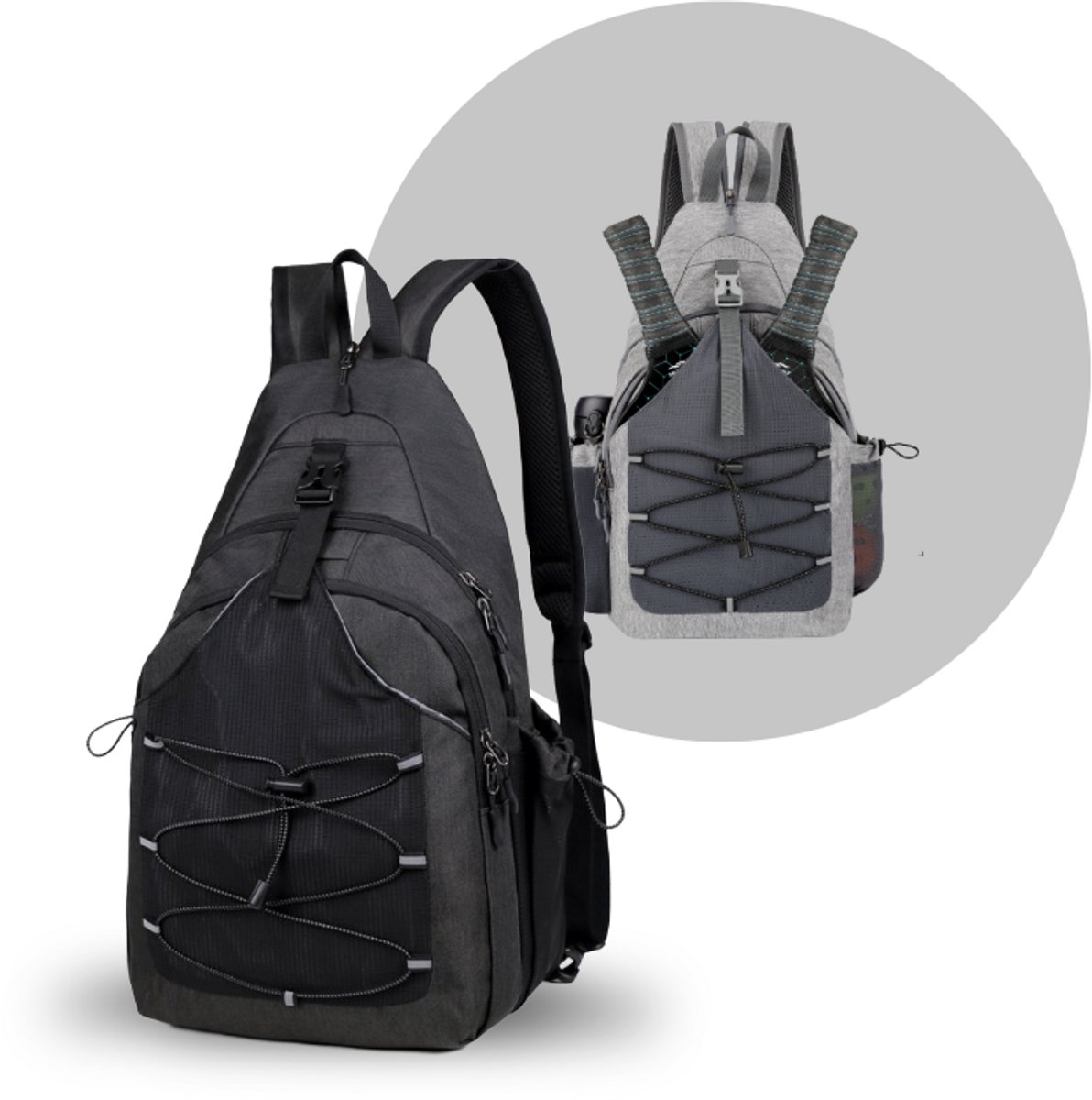 MAINIUS® - Pickleball Tas Rugzak - Waterafstotende Sporttas - Ruimte voor 2 tot 4 Pickleball Peddels - Duurzaam & Comfortabe - Outdoor sporttas - Pickleball Accesoires en Gear - Ook geschikt als Padel- en Tennistas
