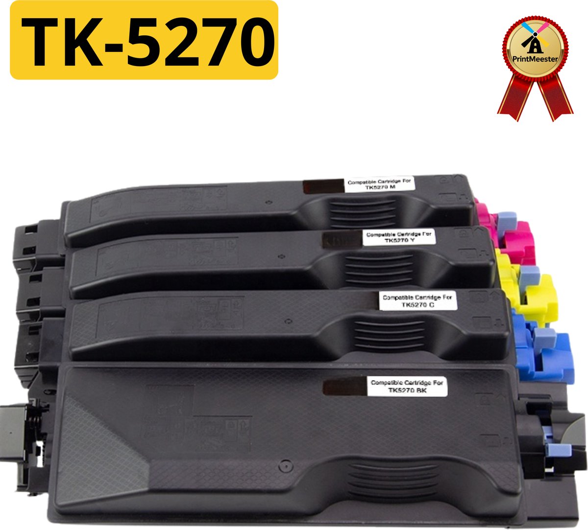 4-pack Compatibele Kyocera TK-5270 TK5270 Toners – Zwart, Cyaan, Magenta, Geel – Geschikt voor ECOSYS M6230 / M6630 / P6230 – Hoge capaciteit