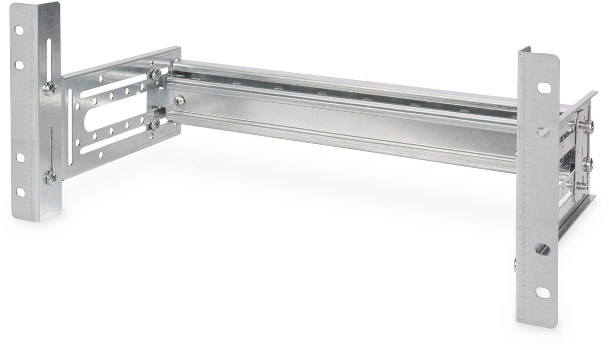Digitus 483 mm (19“)-Hutschienenträger, 4HE Montagetoebehoren Schroefbevestiging, Front, Frontbevestiging, Behuizing, D