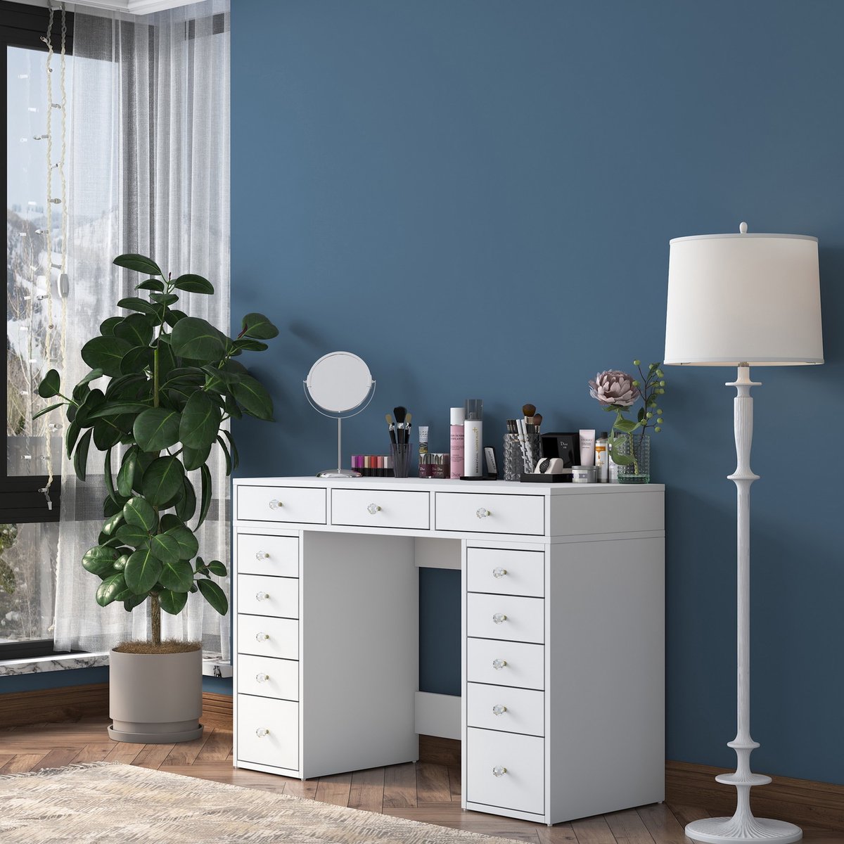 Kaptafel Beyas Wit 120cm