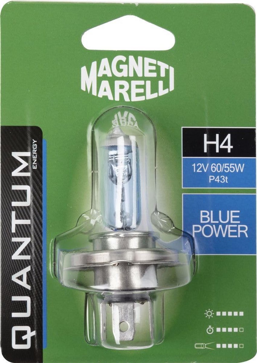 Krachtige H4 Autolamp Blauw Xenon Look 12V 60/55W P43t - Verbeterde Zichtbaarheid