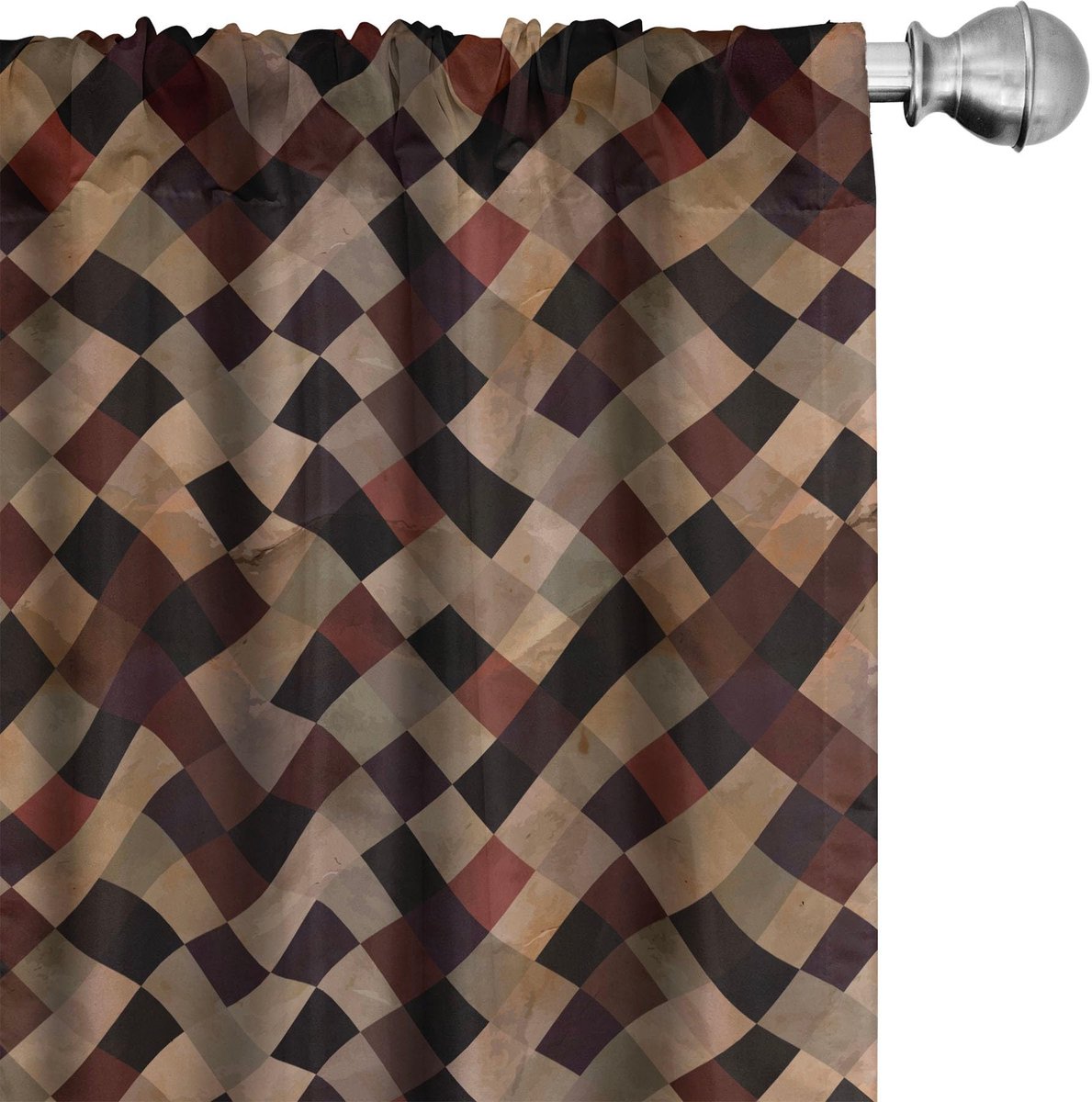 ABAKUHAUS Grunge Gordijnen – 2x75x175 cm – microvezel – veelkleurig Mehrfarbig