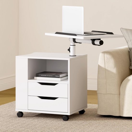 Laptopkussen Met Muismat en Telefoonhouder - Zwart - Laptoptafel voor in Bed - Schootkussen - Polssteun - Zwart - 11 inch t/m 17 inch