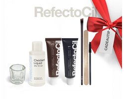 RefectoCil Volledige Kit - 2 stuks (nr. 1 Zwart & nr. 3 Natuurbruin) + 100ml Oxidant + Dap en Dish + Wenkbrauwborstel & Penseel