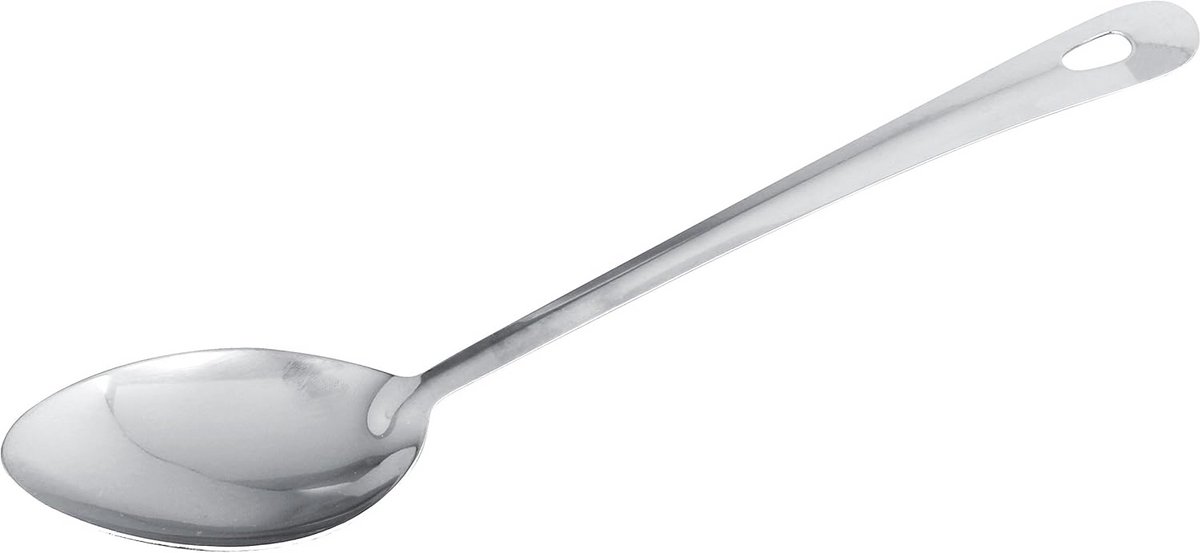 RVS Serveerlepel 30 cm met Ophangoog - Keukenhulp voor Roeren en Portioneren