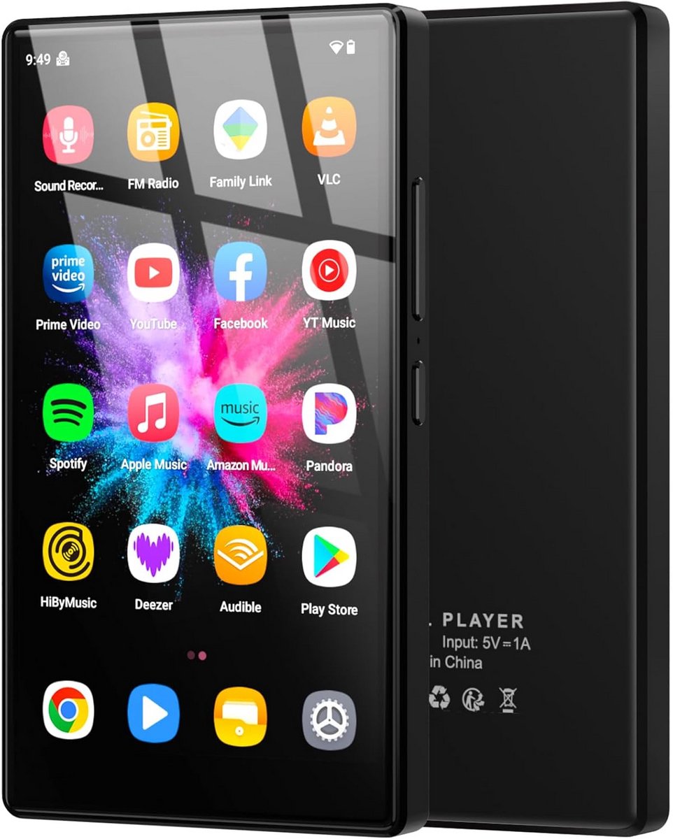 Android MP3-speler 5 inch met 160GB Opslag en Wifi - Geschikt voor Spotify en Audible