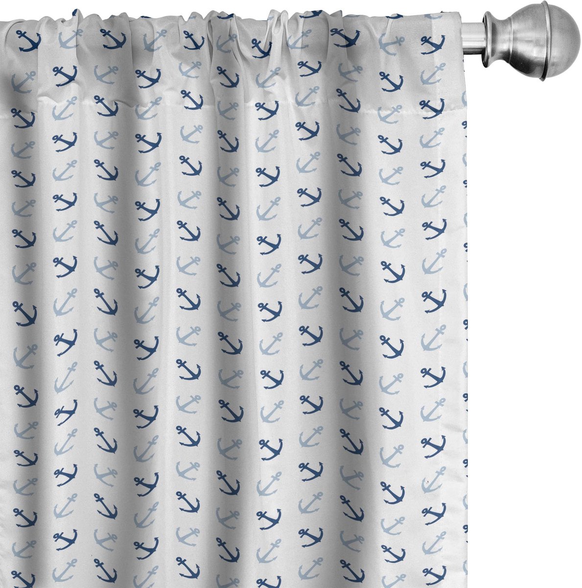ABAKUHAUS Anker Voorhangen – 2x75x175 cm – Mikrofaser, Halfdonker Babyblauw