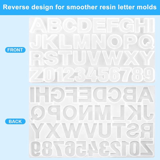 301 Pièces Moule Lettre Resine Epoxy Bijoux Moule Silicone Resine Moule