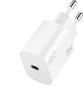 25w usb C power adapter - Snellader - Snel oplader met usb C poort - Super fast charging - 25 w quick charge oplaadstekker - Usb lader - Wit