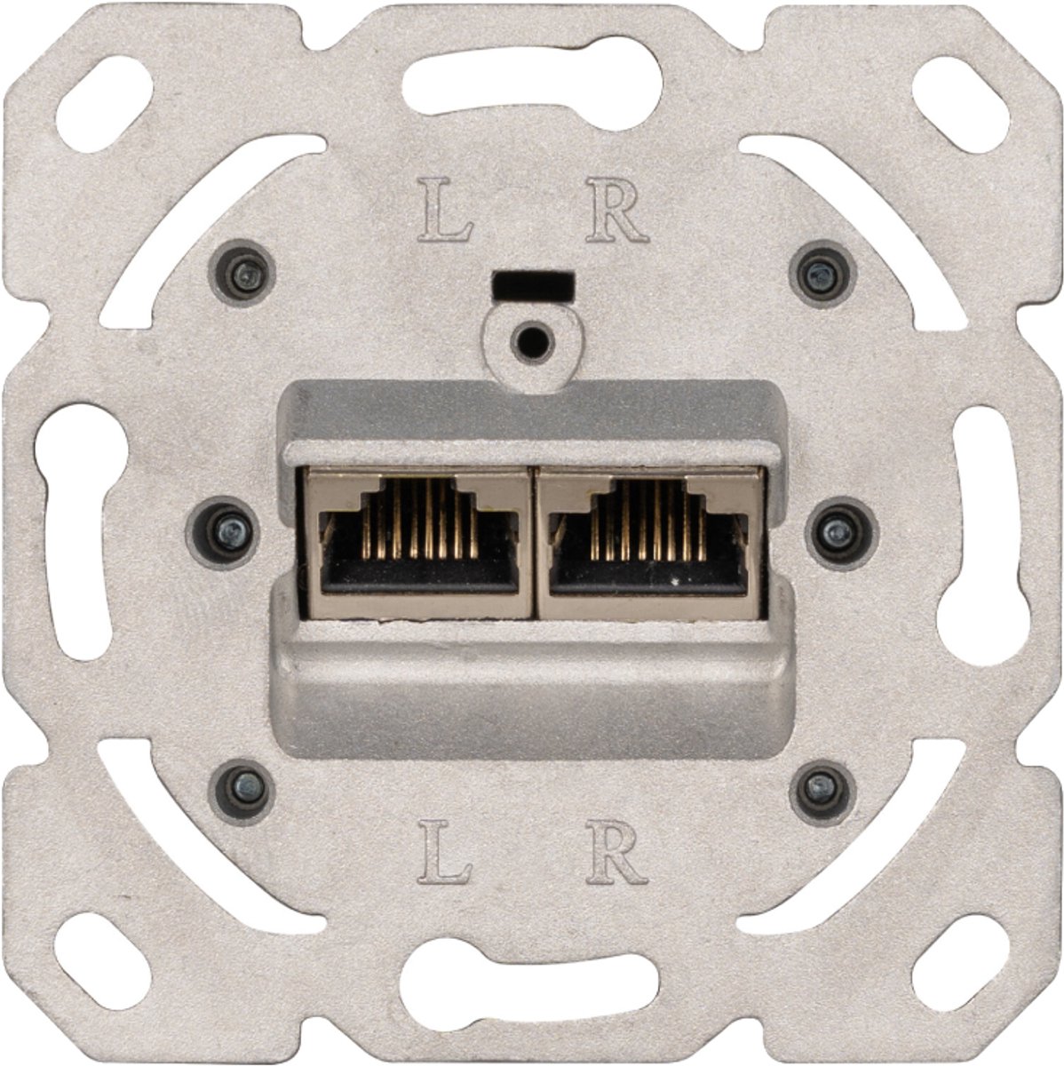 KLEIN STP CAT6a Inbouwdoos - 2x RJ45 - Zilver