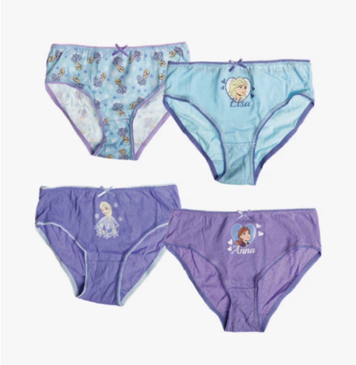 Disney frozen girls slips 4 pack 122-128 paars-blauw