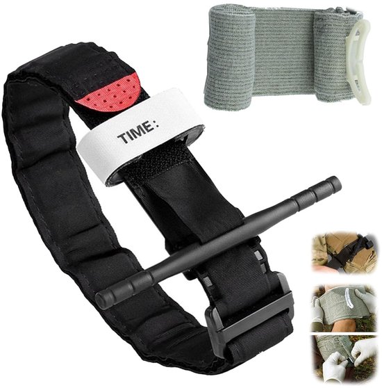 Garrot Compression Garrot tactique à une main avec bandage compressif - Bandage de ...
