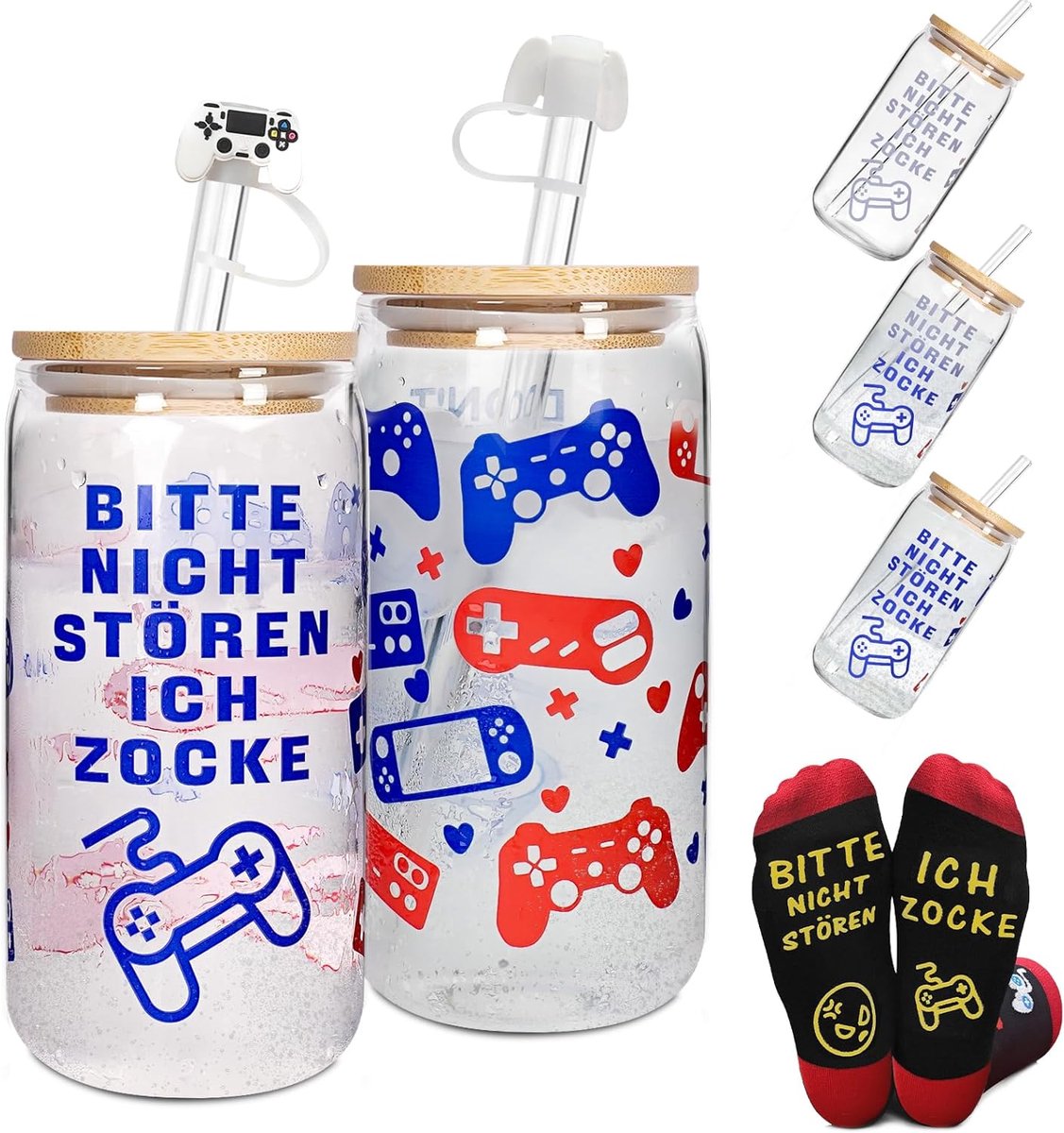 Gamer Gift - High Color Grade Borosilicate Glass Cups - Leuke Sokken voor Gamers