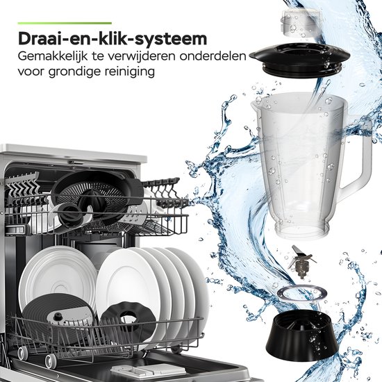TurboTronic BG5 Blender - Grinder - 1.5 Liter - RVS van TurboTronic — afbeelding 4