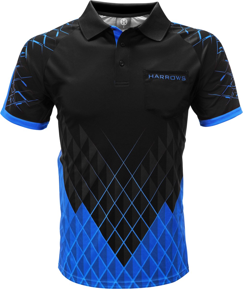 Harrows Paragon Dartshirt Blue - Dart Shirt M