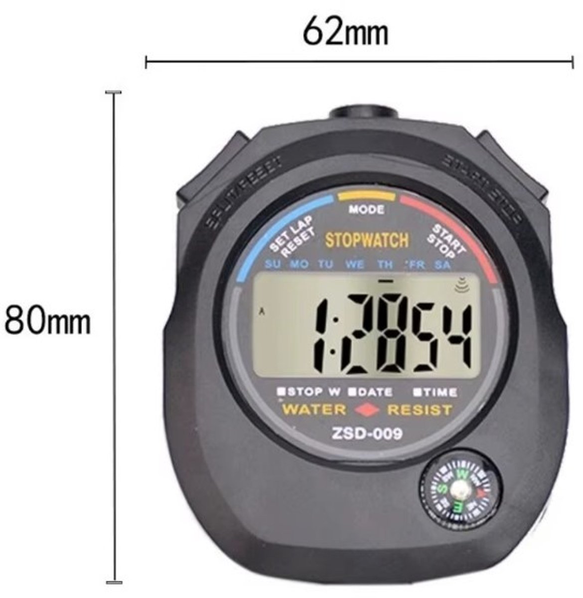 Sport Stopwatch, Scheidsrechter Voetbal Horloge Timer voor Coaches, Kleurrijke Waterdichte Drop Proof Comfortabele Elektronische Stopwatch voor Kinderen
