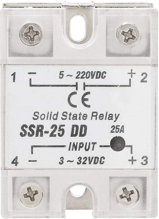 25A 5-220V DC Solid State Relay - SSR-25DD - Relay Module | bol