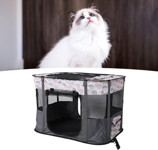 ALLSOPETS Opvouwbare Kat Hond Draagtas Uitbreidbaar Ademend Mesh Pack