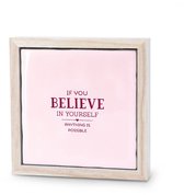 L'amour encadré - Si tu crois en toi, tout est possible - carreau avec citation - cadeau - crois en toi - céramique artisanale