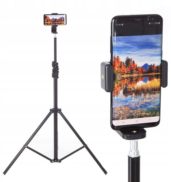 Verstelbare Telefoon Statief 205cm met 360° Draaibare Houder | bol