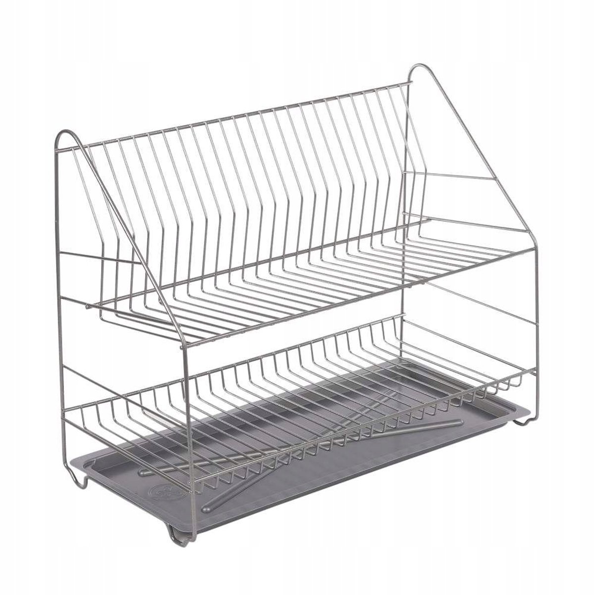 Tweelaagse Afdruiprek voor Borden - 50cm - Keuken Organizer