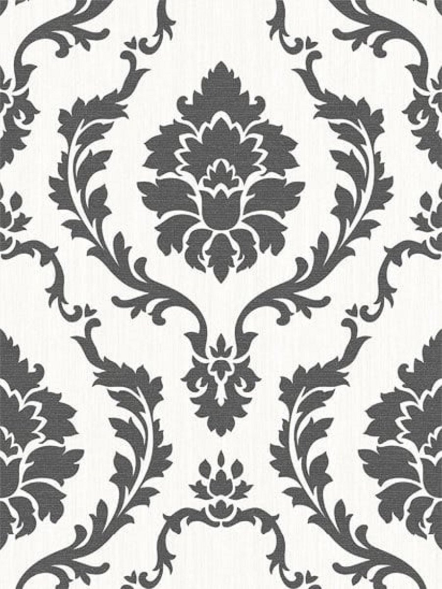 Barok glitter diamanten vinyl behang F24019