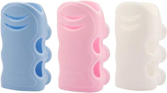 Foto: Siliconen douchekophouder verplaatsbare zuignap muurbevestiging voor handdouche 3 delige verwijderbare douchebeugelset zonder boren zelfklevende montagestandaard voor badkamer en badkuip