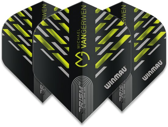 WINMAU - Prism Delta MvG 2021 Zwart Dartvluchten - 1 sets per pakket (3 dartvluchten in totaal) van Winmau — afbeelding 4