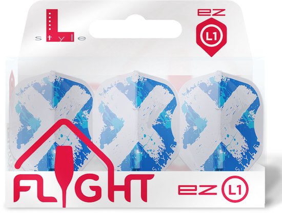 L-Style EZ L1 Lorraine Hyde Clear White - Dart Flights van L-Style — afbeelding 2