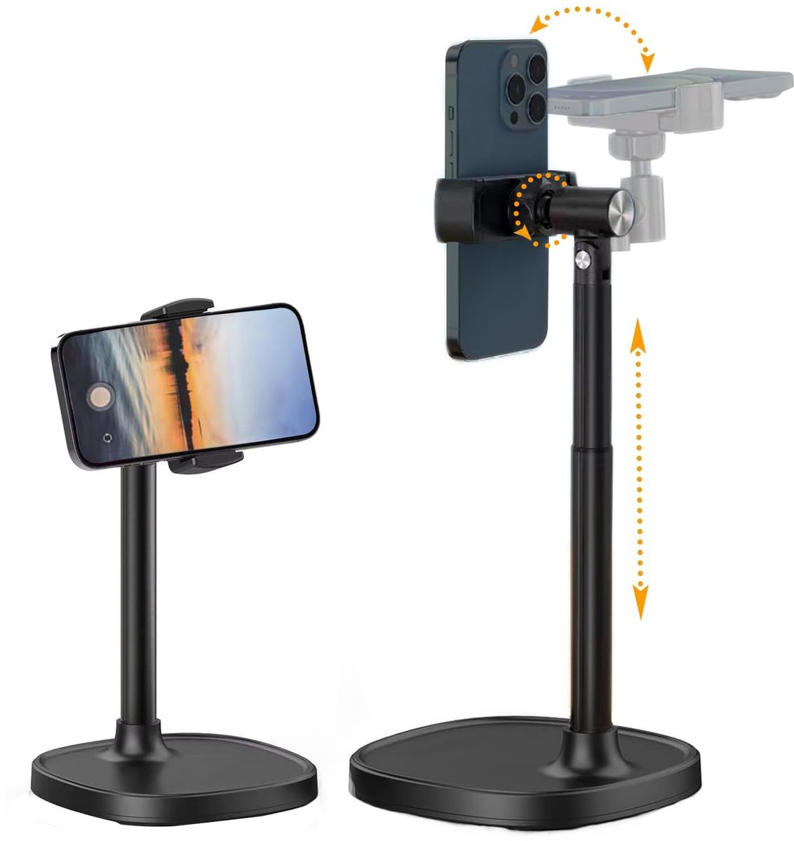 Unyqoos® Verstelbare mobiele telefoonhouder voor bureau met flexibele kijkhoeken