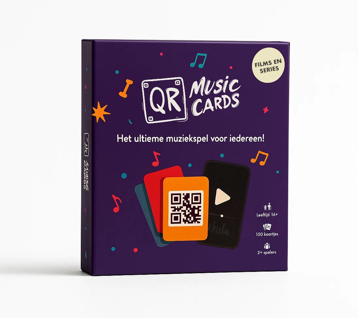 QR Music Cards - Films en Series editie - 150 kaartjes - Inclusief gratis app - Muziekspel - Kaartspel - Partyspel