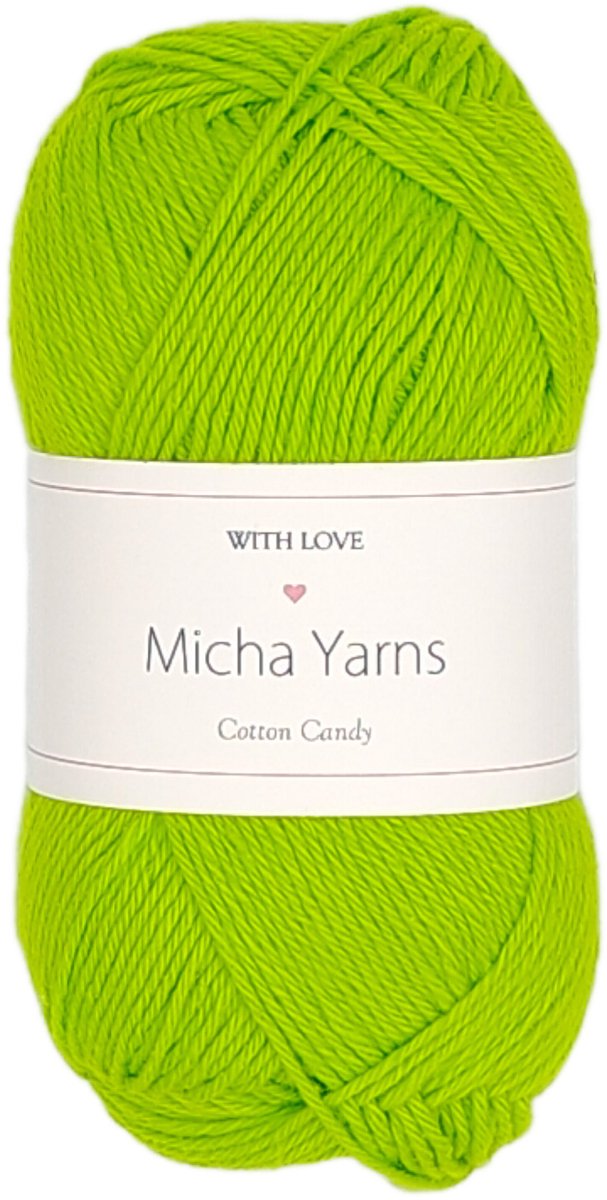 Micha Yarns - 100% katoen haakgaren - 5 bollen haakkatoen - 5 x 50gram - 170meter per bol - Appel Groen (017)