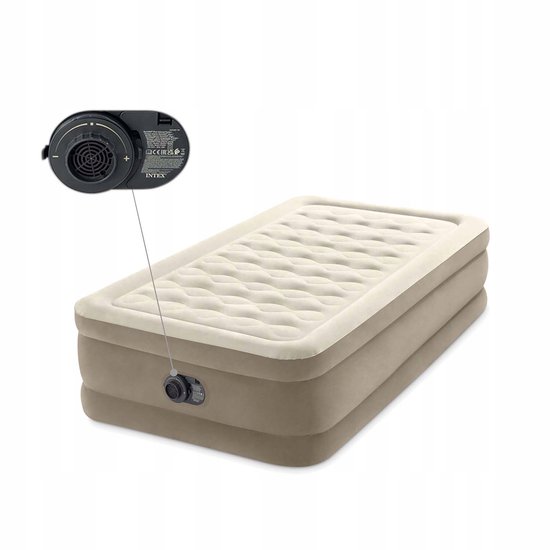 Intex Luchtbed 191x99x46cm Elektrische Pomp & Tas - 1 Persoons van Merkloos — afbeelding 4