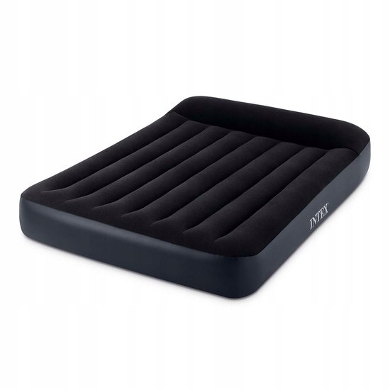 Opblaasbaar tweepersoonsmatras 203x152cm met ingebouwde pomp en velours — afbeelding 3