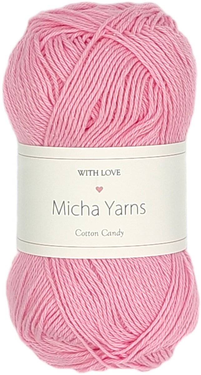 Micha Yarns - 100% katoen haakgaren - 5 bollen haakkatoen - 5 x 50gram - 170meter per bol - Donker Roze (009)