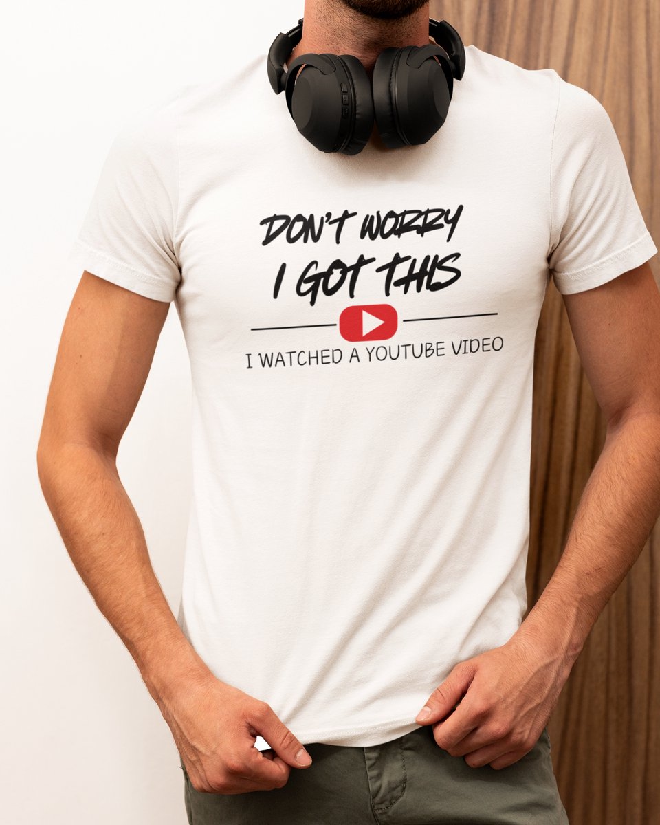 Youtube - T-shirt Wit - Grappig T-shirt - Maat L - Cadeau Mannen - Limited Edition
