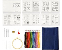 Borduurpakket volwassenen - Borduurpakket voorbedrukt -borduursteekboekpakket -Inclusief de benodigde gereedschappen voor borduren - Geschikt voor volwassenen en doe-het-zelf-liefhebbers