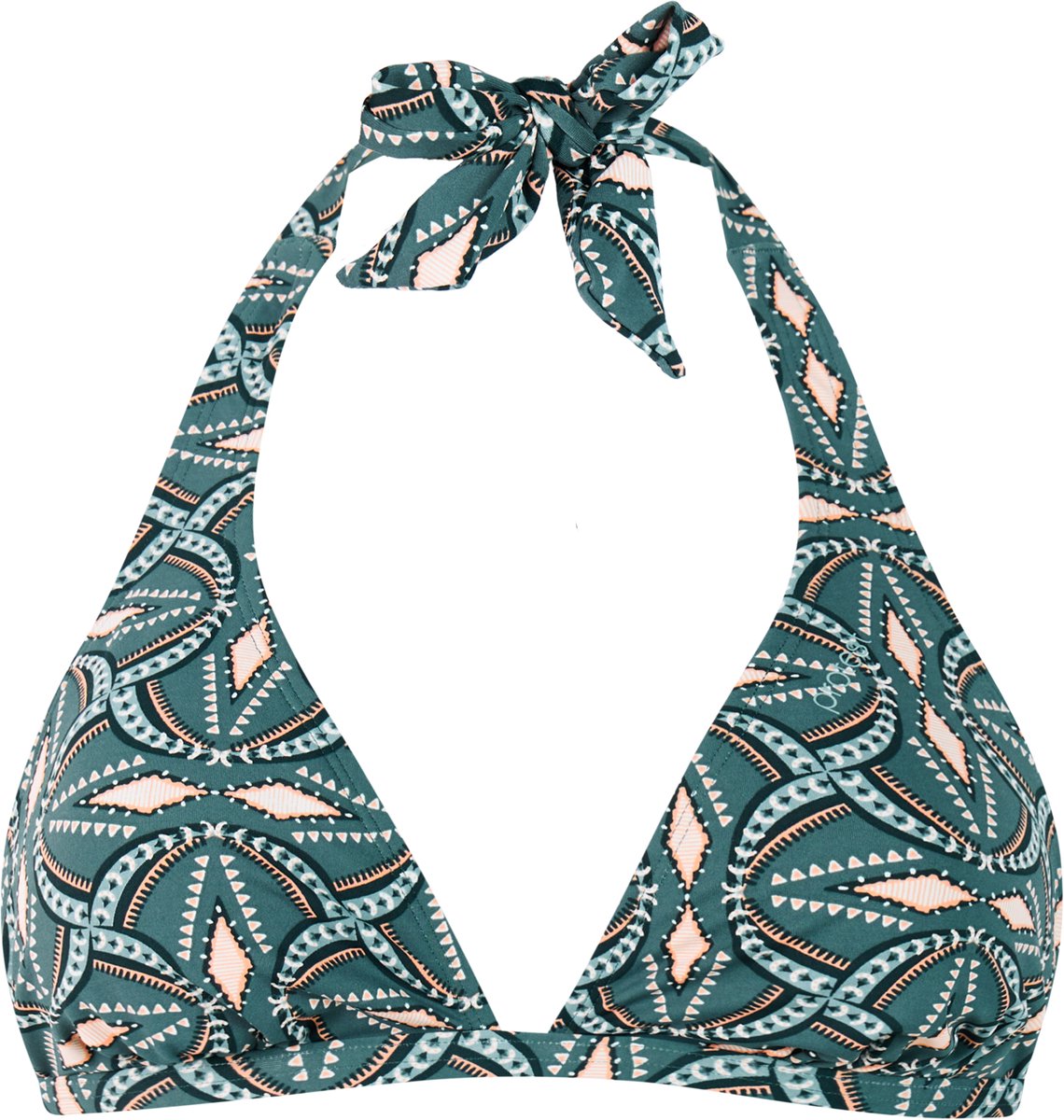 Protest MIXJaneiro - Halter bikini top Dames - B&C-cup - Uitneembare vulling - Gespsluiting - Normale pasvorm - Groen